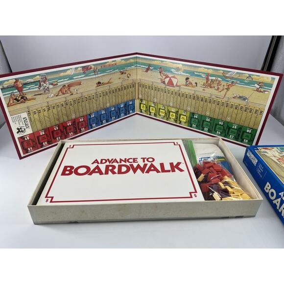 "Advance To Boardwalk" Board Game Parker Brothers 1985 Vintage 100% Complete - Picture 2 of 16
